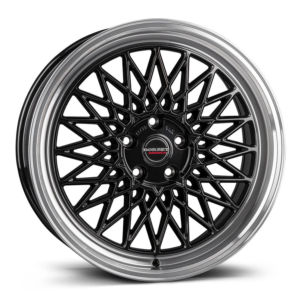 Borbet B in black rim polished