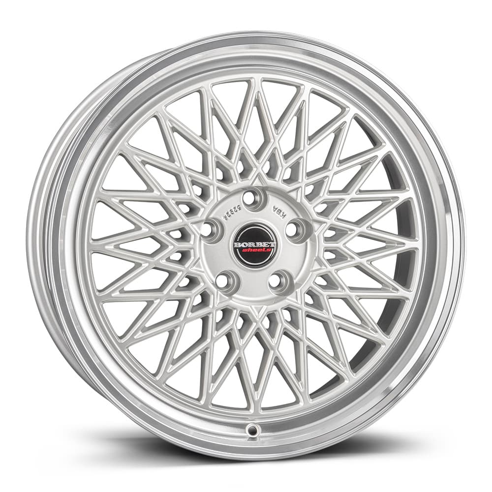 Borbet B in silver rim polished