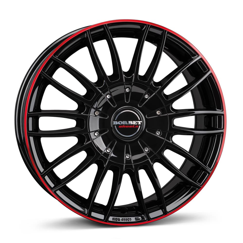 Borbet CW3 in black glossy red ring