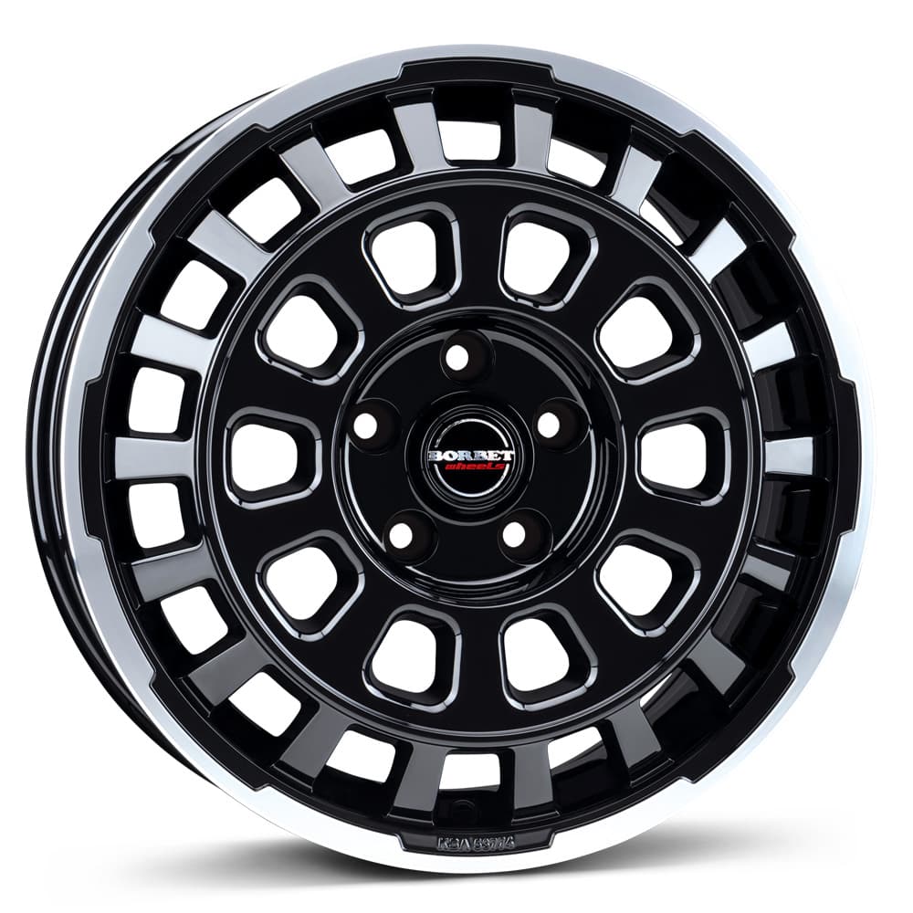 Borbet CW7 in black rim polished glossy