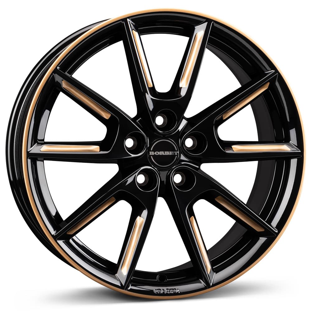 Borbet LX18 in black glossy gold spoke rim