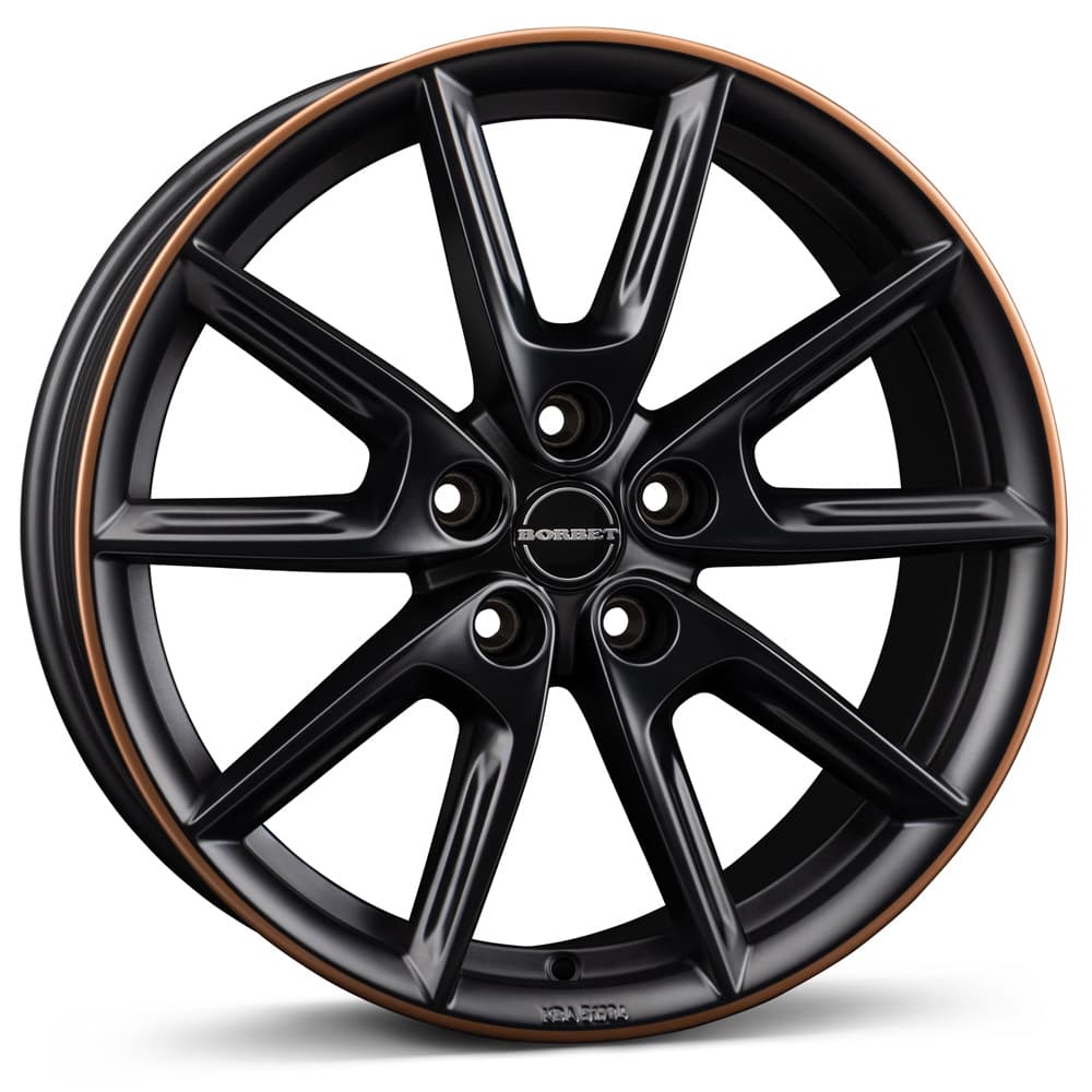 Borbet LX18 in black matt rim copper