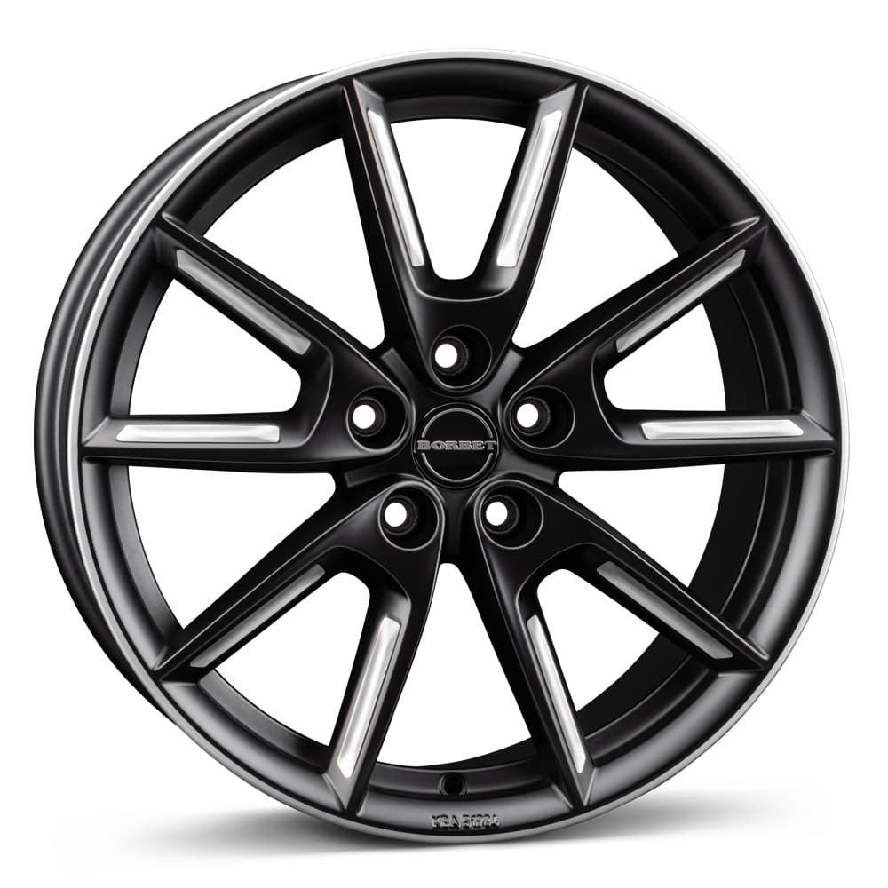 Borbet LX18 in black matt silver spoke rim