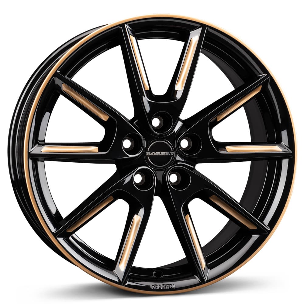 Borbet LX19 in black glossy gold spoke rim
