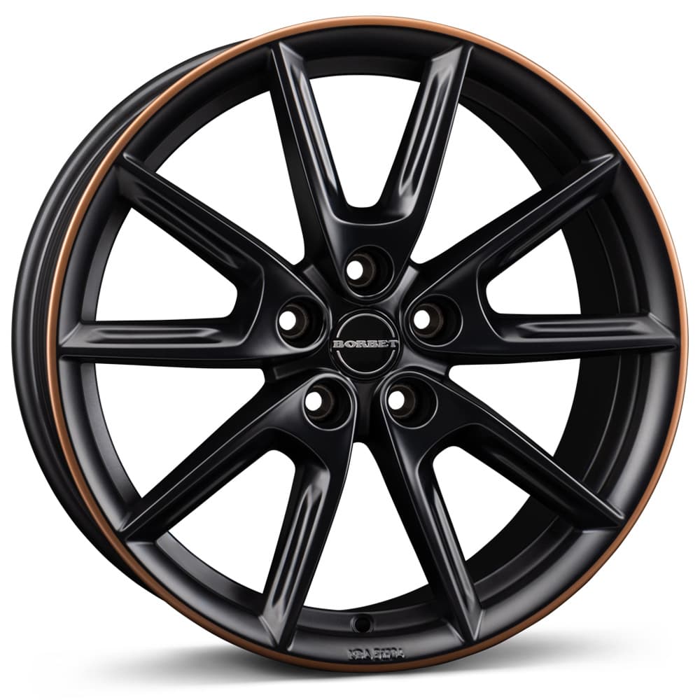 Borbet LX19 in black matt rim copper