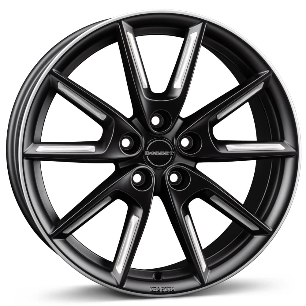 Borbet LX19 in black matt silver spoke rim