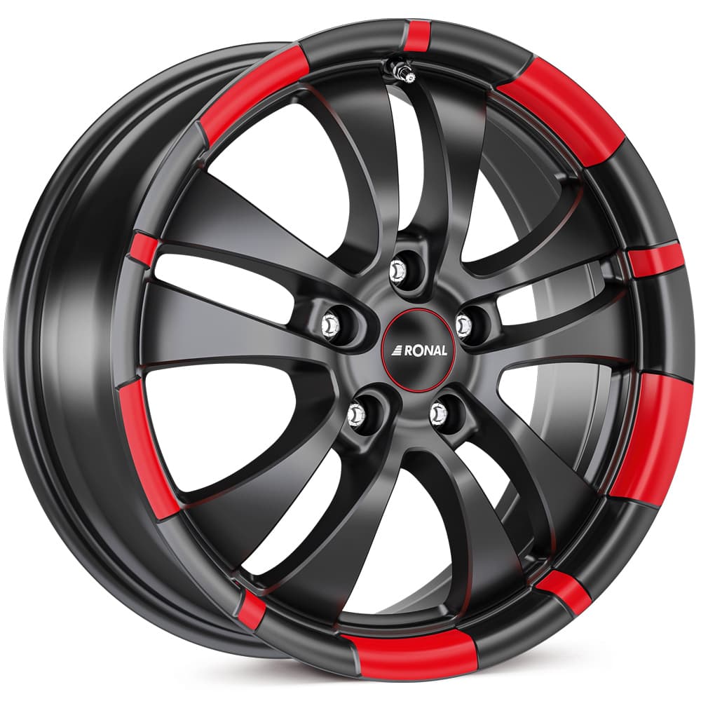 Ronal R59 MCR in jetblack-red rim