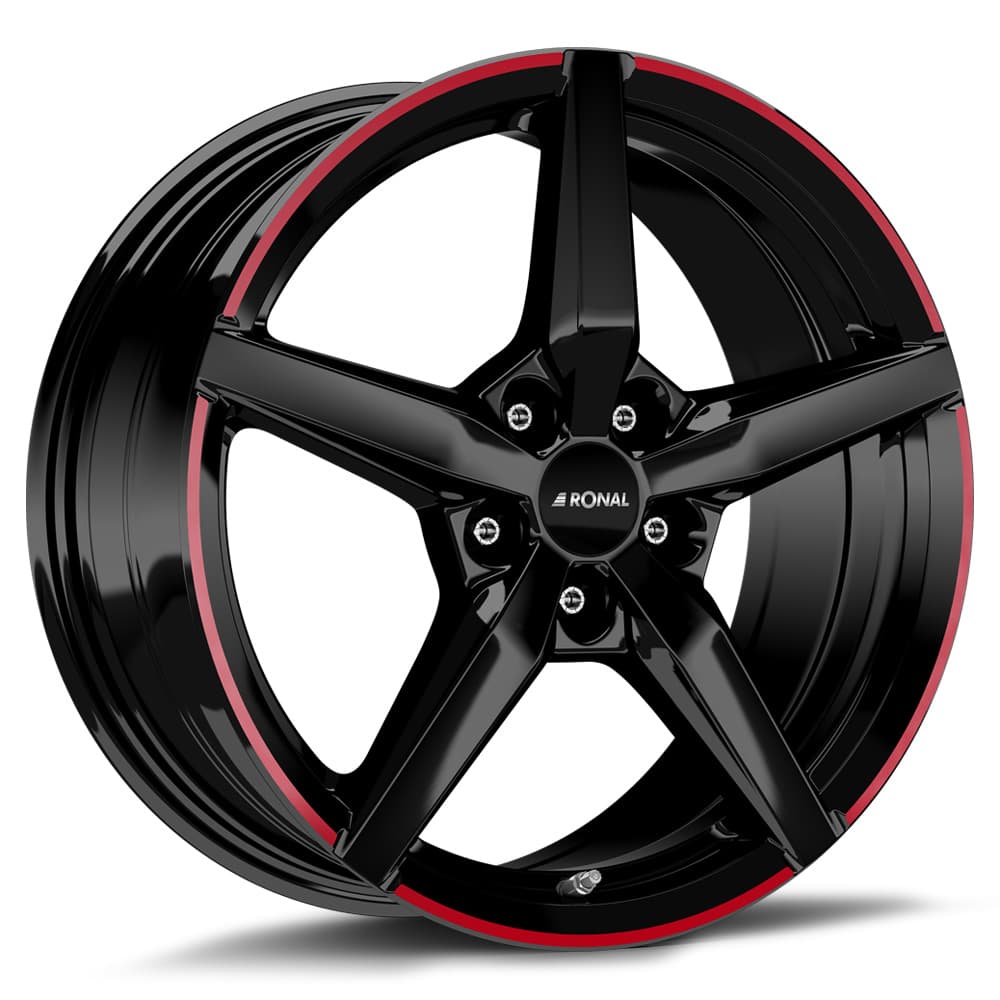 Ronal R69 MCR in jetblack-red rim
