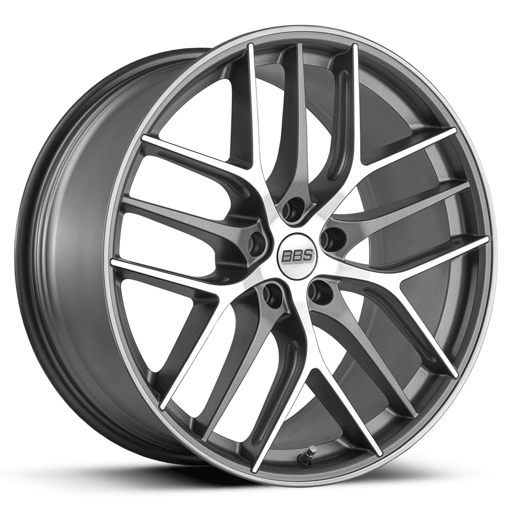 BBS CC-R in Satin Graphite with Polished Face & Stainless Rim Protector