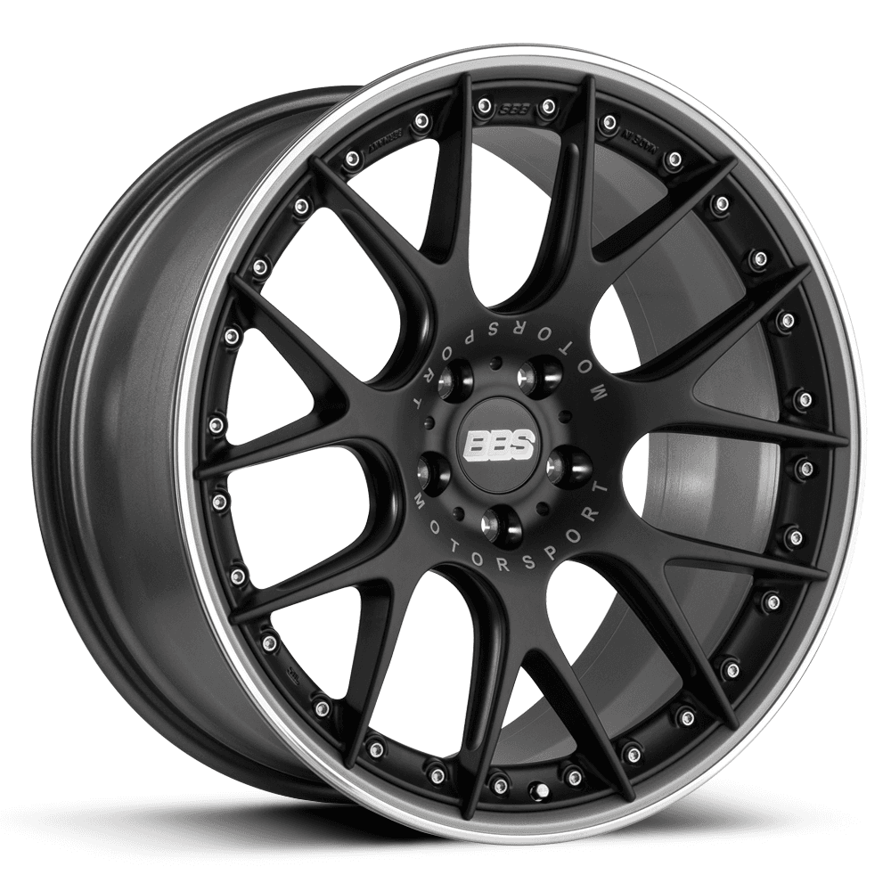 BBS CH-R II in Satin Black with Titanium Rim & Stainless Rim Protector